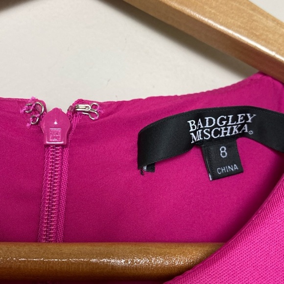 Badgley Mischka Collection Sleeveless Fit And Flare Cutout Cocktail Dress Size 8 - Picture 8 of 16